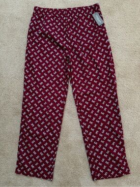 Michael Kors Burgundy MK Logo Loungewear Pants